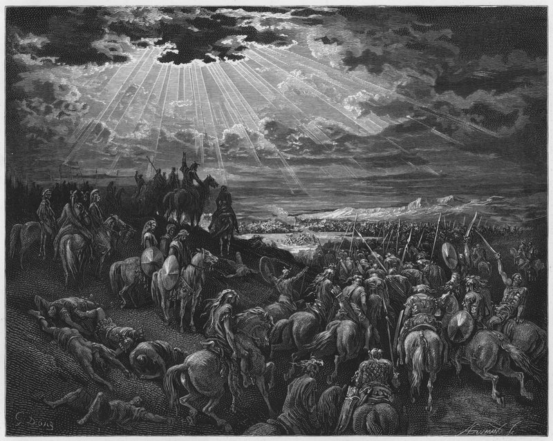 Josua befiehlt der Sonne stillzustehen von Gustave Dore