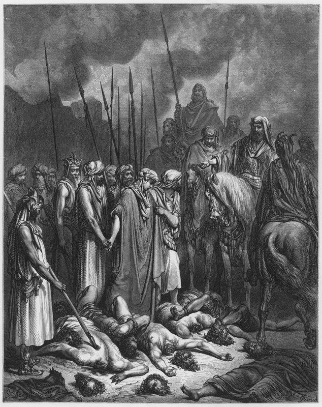 Josua verschont Rahab von Gustave Dore