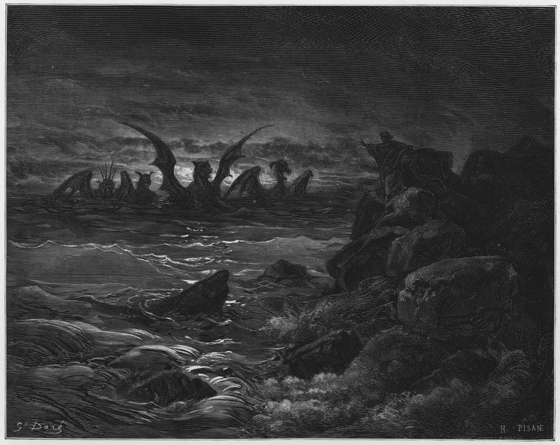 Die Vision der vier Tiere von Gustave Dore