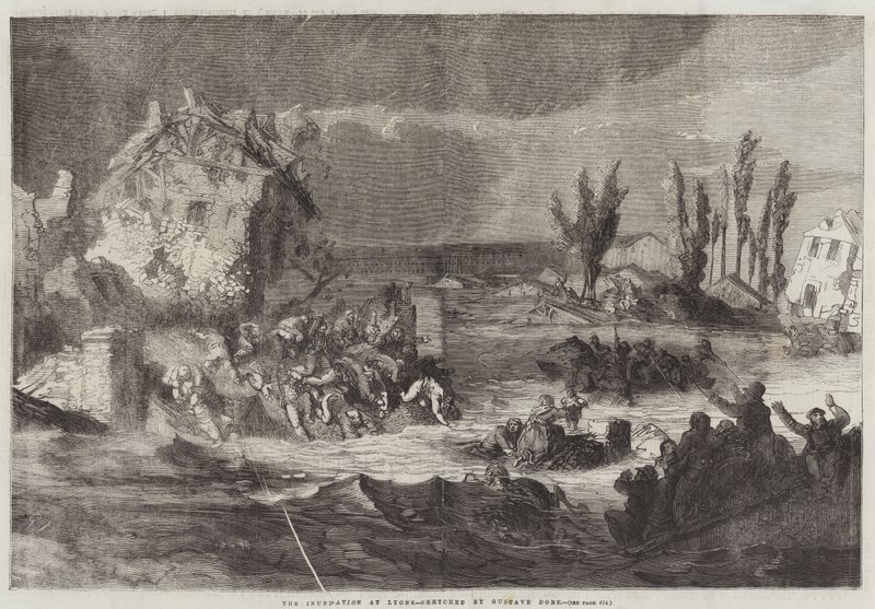 Die Überschwemmung in Lyon von Gustave Dore