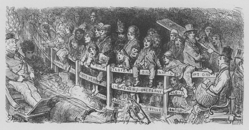 Beim Derby, Die Menge von Gustave after Dore