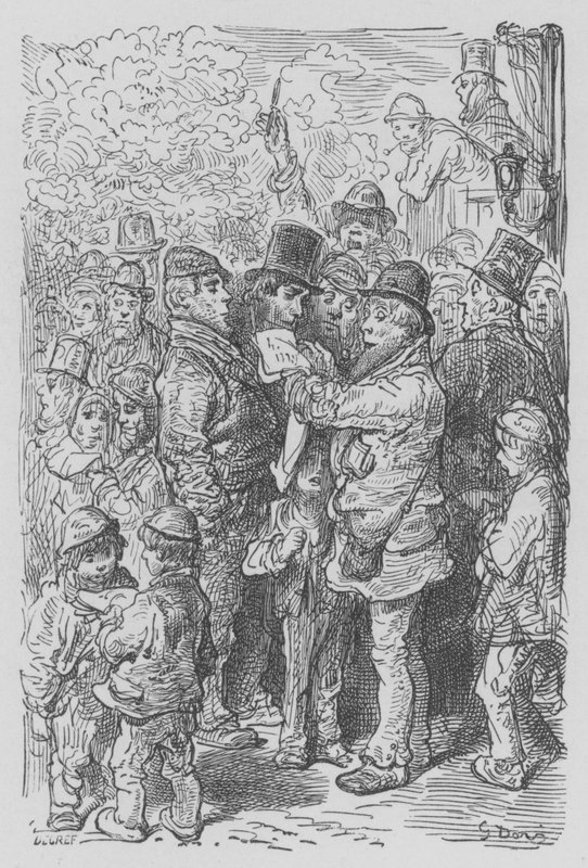 Beim Derby, Der Programmverkäufer von Gustave after Dore