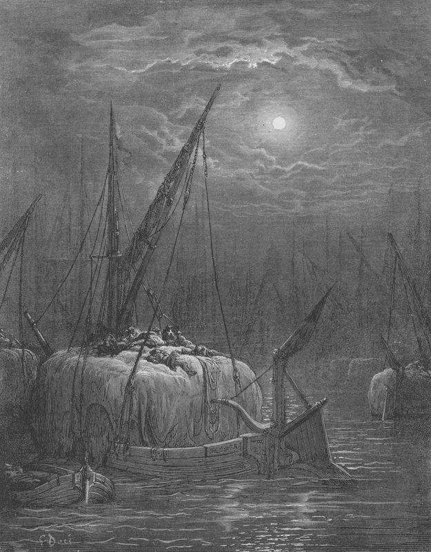 Heuboot auf der Themse von Gustave after Dore