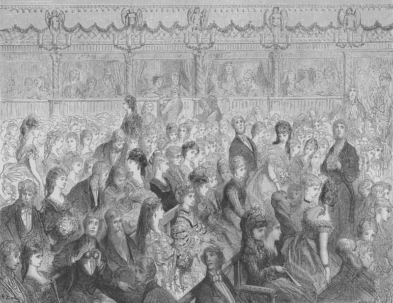 Orchesterstühle von Covent-Garden von Gustave after Dore