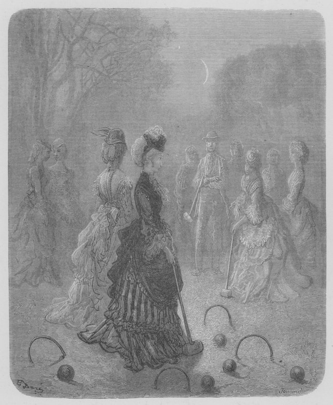 Das Krocketspiel in einem Garten in Belgravia von Gustave after Dore