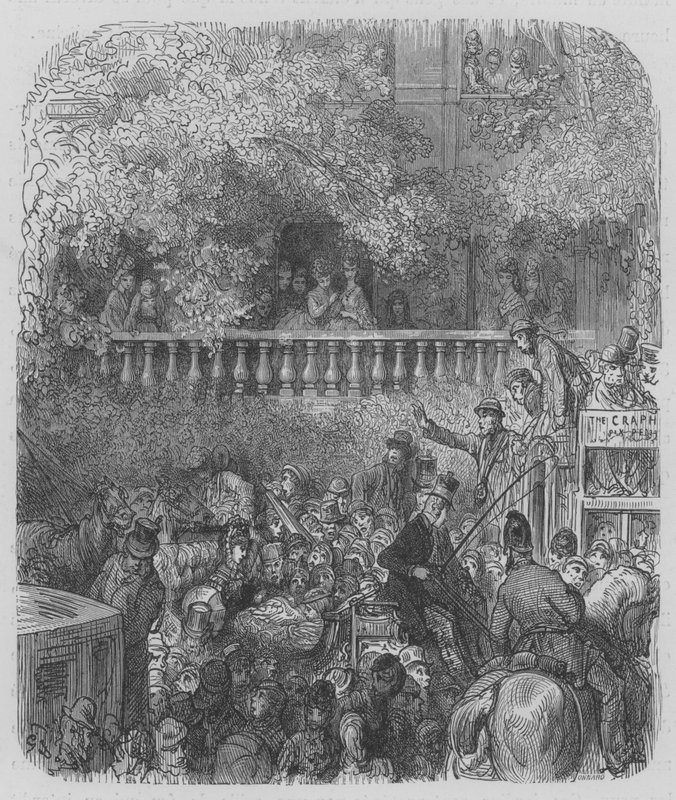 Das Derby, Auf der Straße von Gustave after Dore