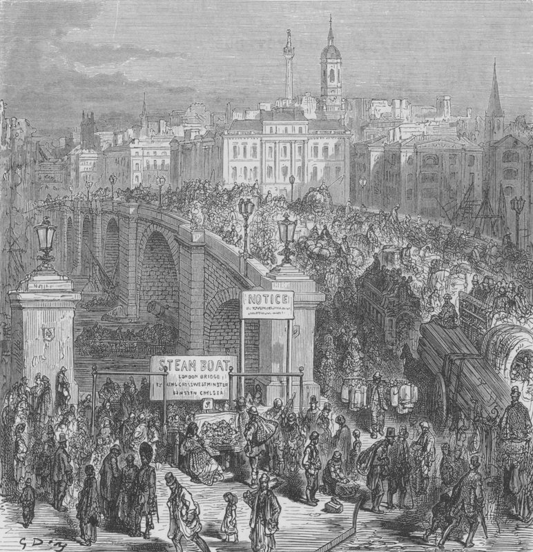 Die Londoner Brücke, 1875 von Gustave after Dore