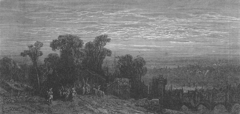 London, im Mittelalter von Gustave after Dore