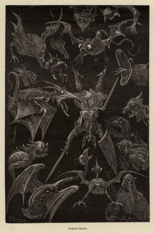 Rolands Abstieg von Gustave after Dore