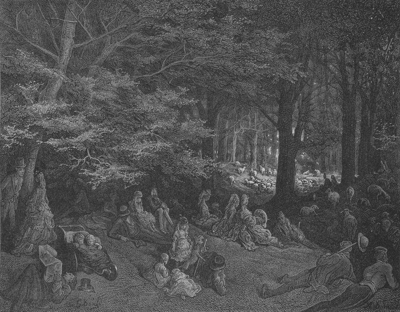Unter den Bäumen, Regents Park von Gustave after Dore