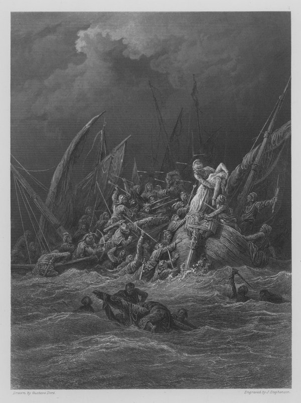 Die Seeschlacht von Gustave after Dore