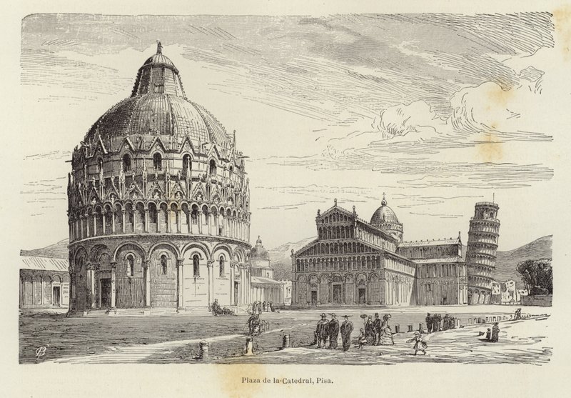 Domplatz, Pisa von Gustave Bauernfeind