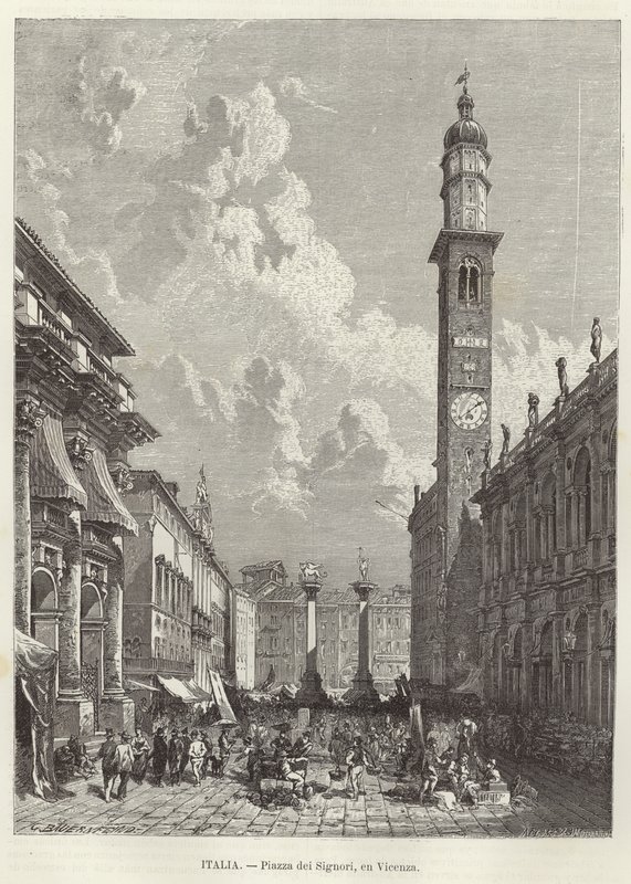 Piazza dei Signori in Vicenza von Gustave Bauernfeind
