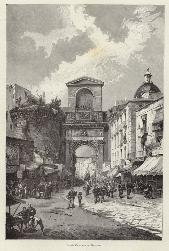 Porta Capuana in Neapel von Gustave Bauernfeind
