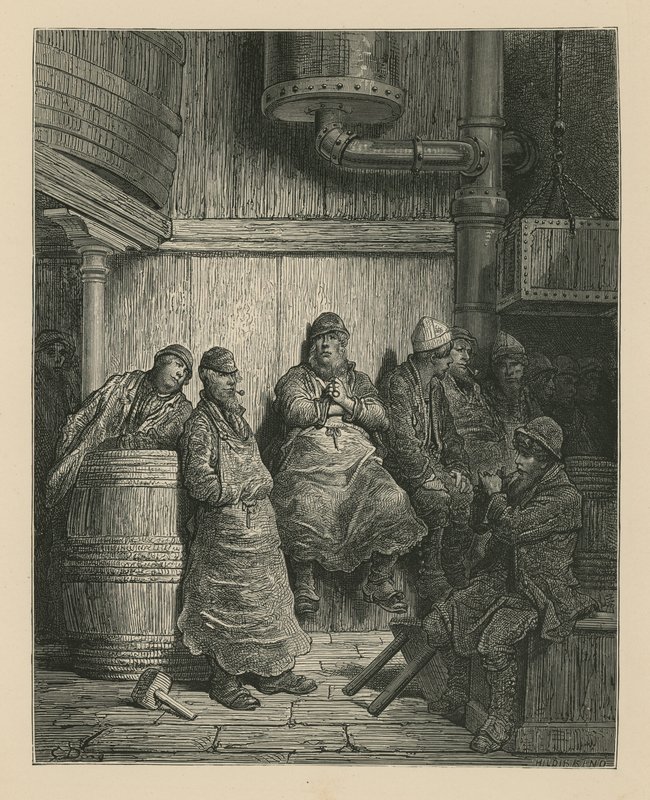 Arbeiter der Barclay Perkins Brauerei von Gustave Dore
