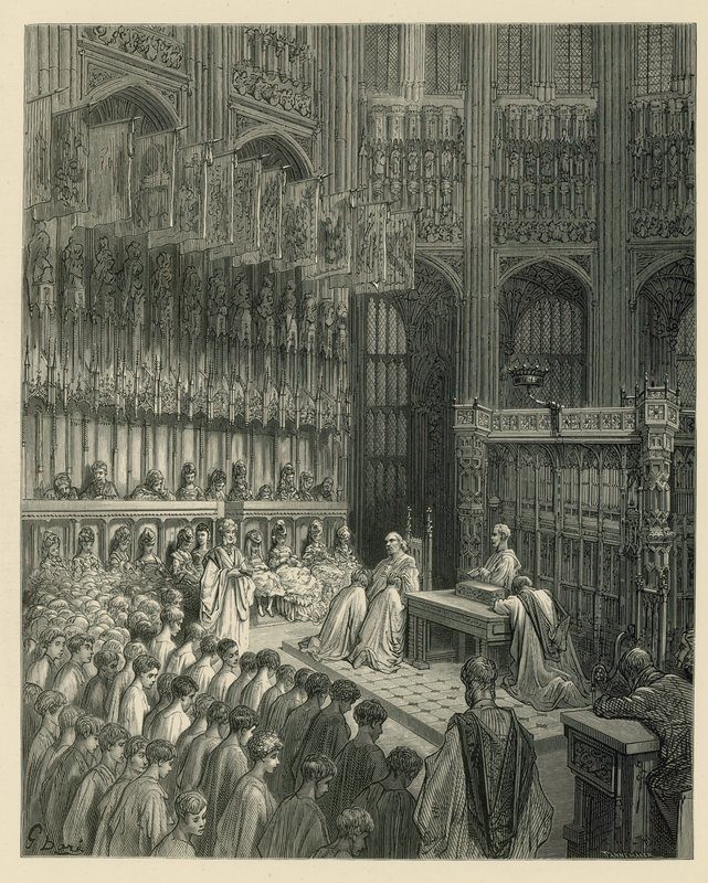 Innenansicht der Westminster Abbey von Gustave Dore