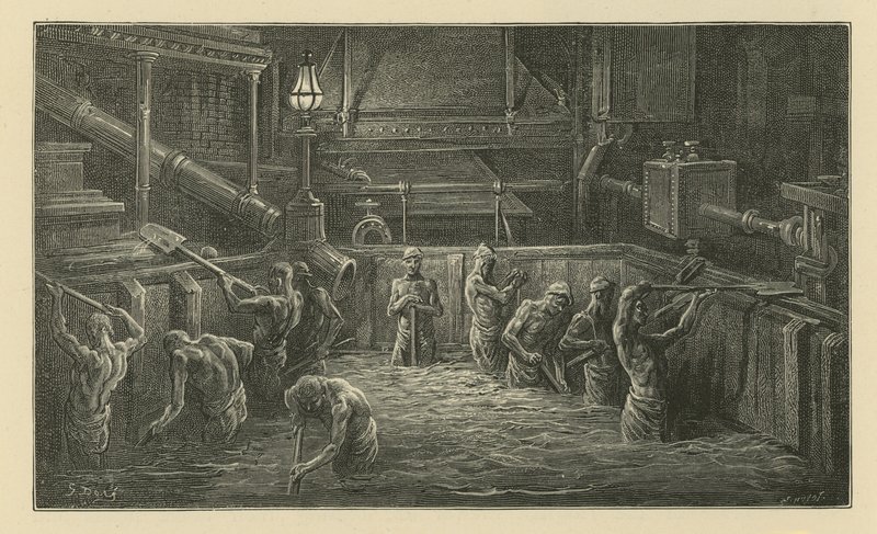 Das Mischen des Malzes (Stich) von Gustave Dore