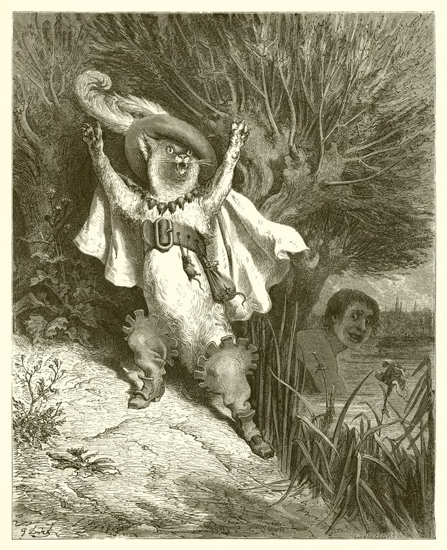 Der gestiefelte Kater, ca. 1868 von Gustave Dore