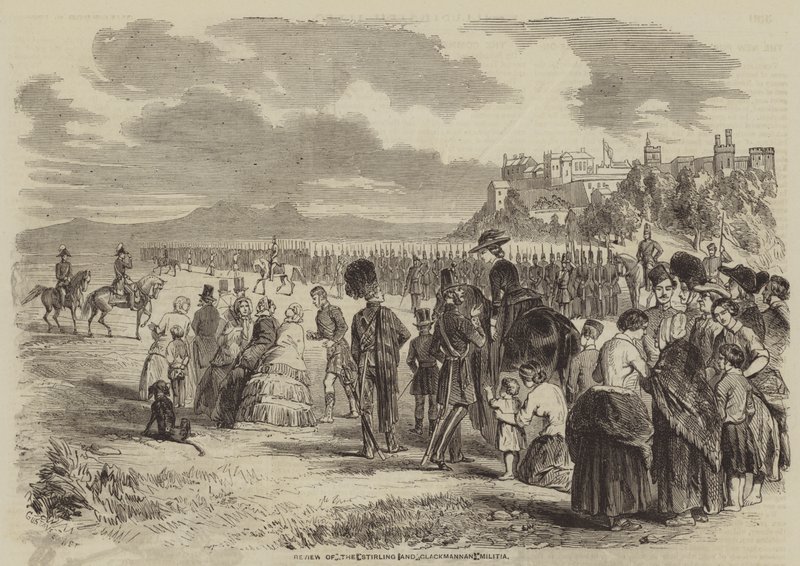 Überprüfung der Stirling und Clackmannan Miliz von Gustave Janet