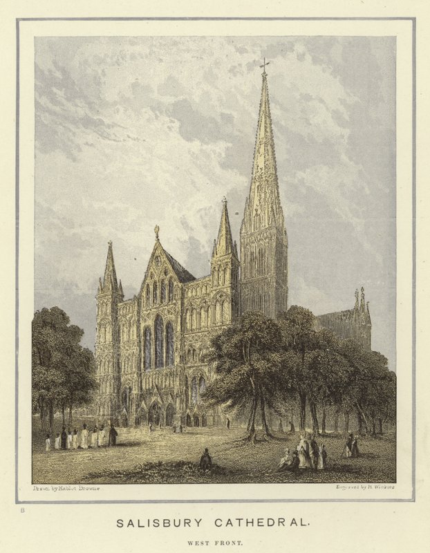 Salisbury Cathedral, Westfront von Hablot Knight Browne