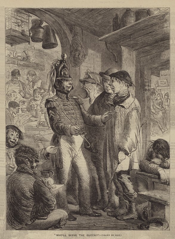 Wer dient der Königin? von Hablot Knight Browne