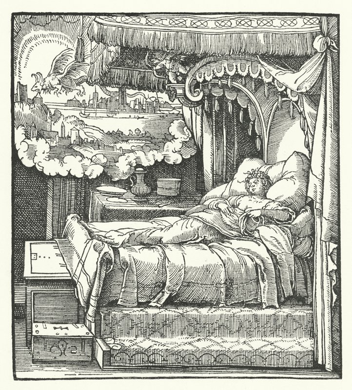 Die Vision der Sibylle von Hans (after) Burgkmair