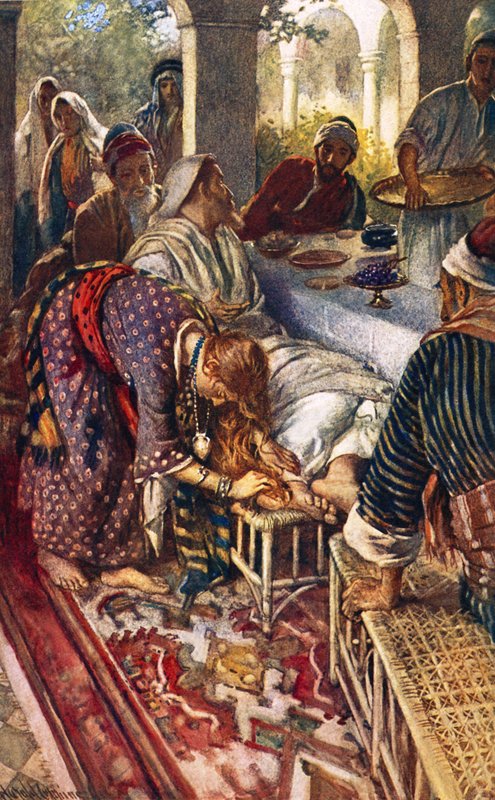 Die Frau mit der Salbenbüchse von Harold Copping