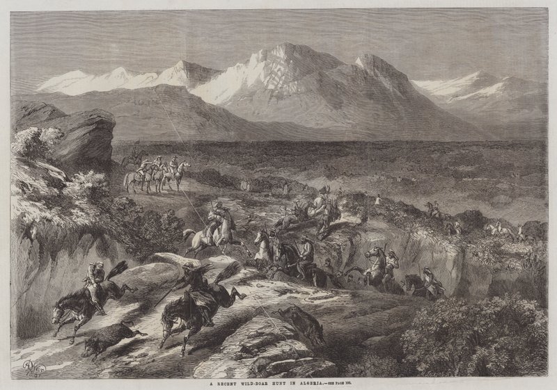 Eine kürzliche Wildschweinjagd in Algerien von Harrison William Weir