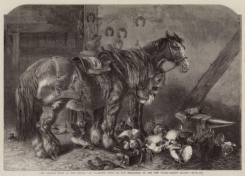 Die Freizeitstunde in der Schmiede von Harrison William Weir