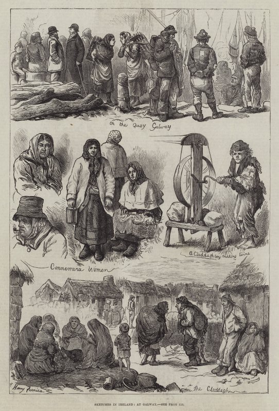 Skizzen in Irland, in Galway von Harry Furniss