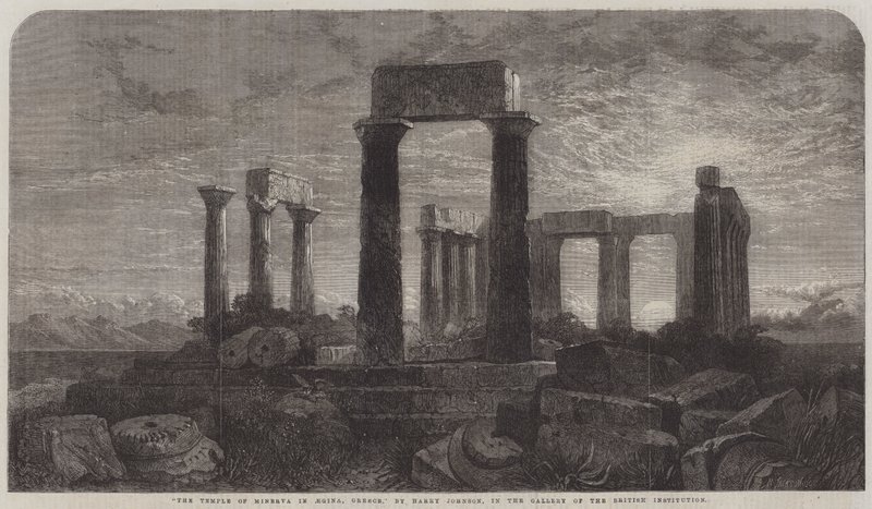 Der Tempel der Minerva in Aegina, Griechenland von Harry John Johnson