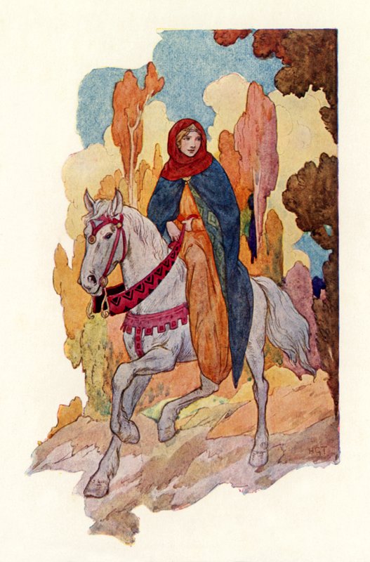 Prinzessin Guinevere reitet von Harry George Theaker