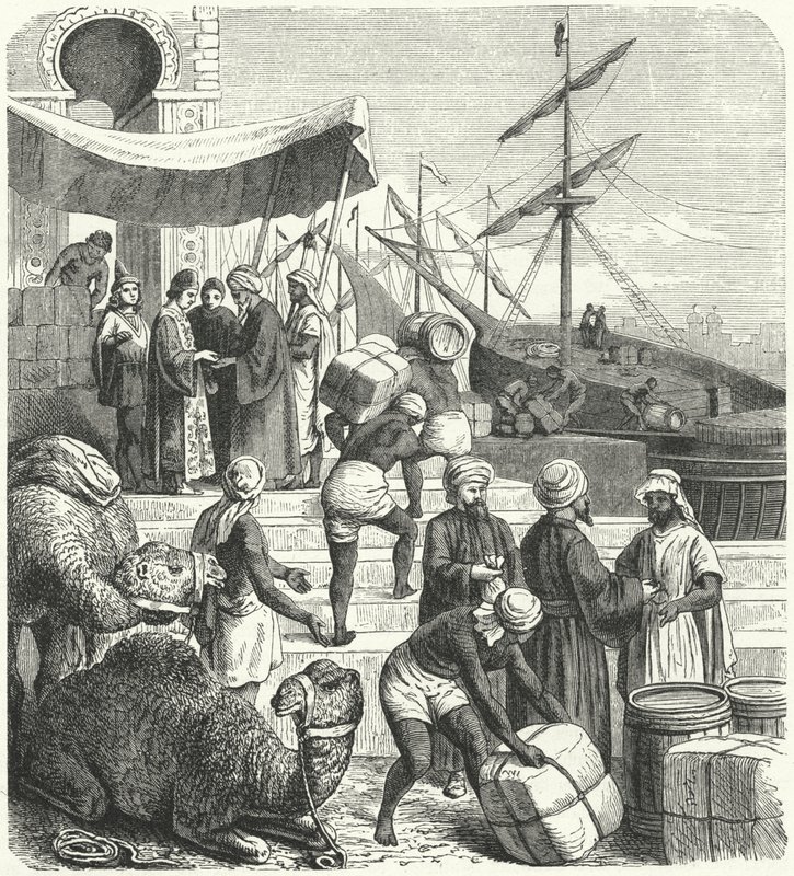 Arabische Händler (Gravur) von Heinrich Leutemann