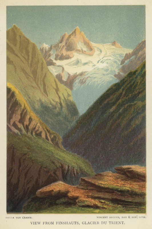 Blick von Finshauts, Glacier du Trient von Helga von Cramm
