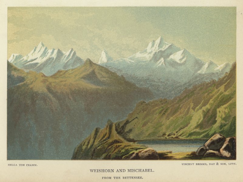 Weishorn und Mischabel vom Bettensee von Helga von Cramm