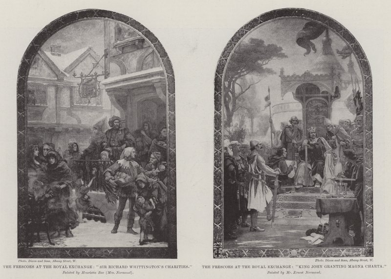 Die Fresken an der Royal Exchange von Henrietta Rae