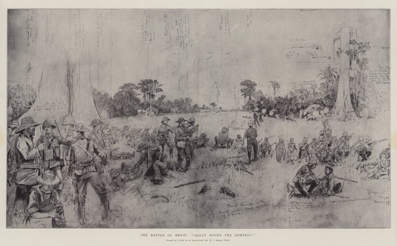 Die Schlacht von Benin, Rallye um den Admiral! von Henry Charles Seppings Wright