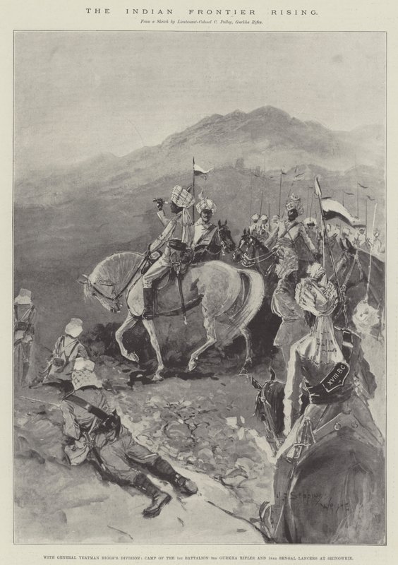 Der Aufstand an der indischen Grenze von Henry Charles Seppings Wright