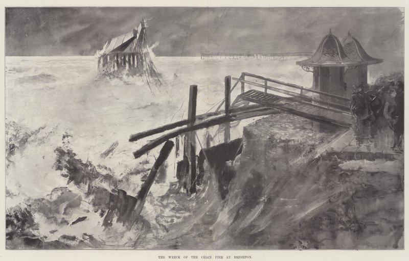 Das Wrack des Kettenpiers in Brighton von Henry Charles Seppings Wright