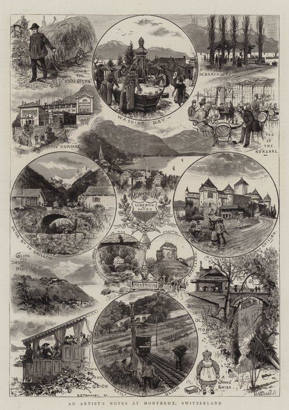 Notizen eines Künstlers in Montreux, Schweiz von Henry Edward Tidmarsh