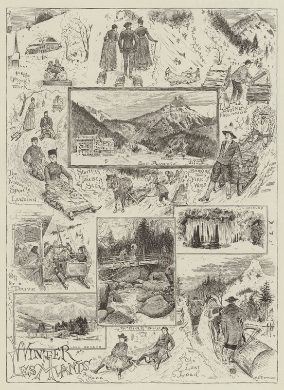 Winter in Les Avants von Henry Edward Tidmarsh