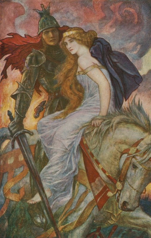 Lancelot entführt Guenevere von Henry Justice Ford