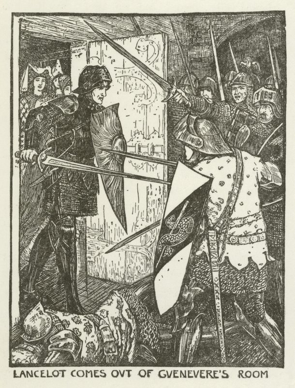 Lancelot verlässt Gueneveres Zimmer von Henry Justice Ford