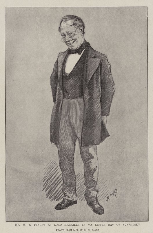 Mr. W. S. Penley als Lord Markham in Ein kleiner Sonnenstrahl von Henry Marriott Paget