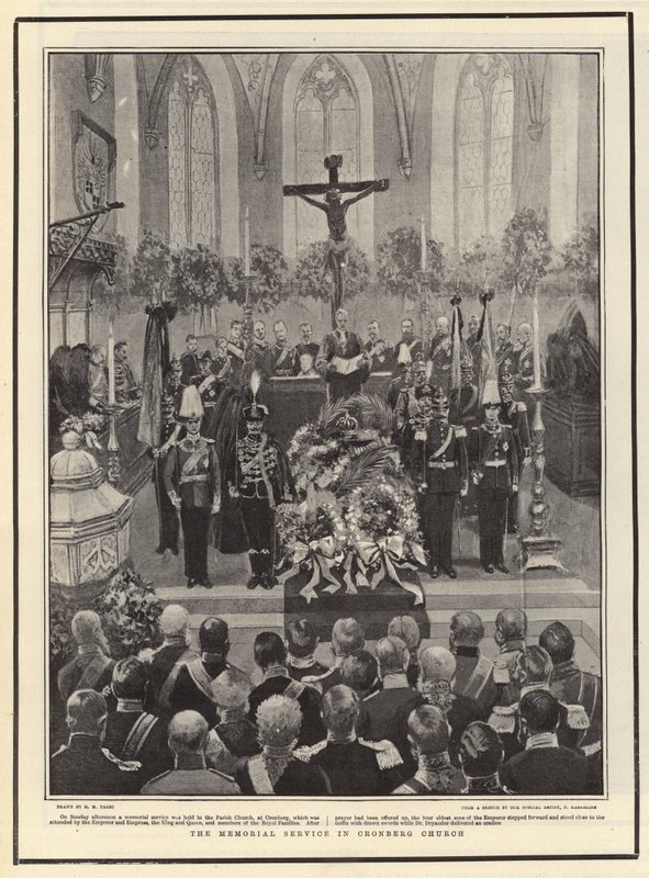 Der Gedenkgottesdienst in der Kirche von Cronberg von Henry Marriott Paget