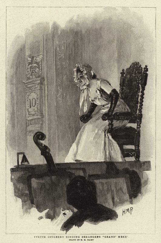 Yvette Guilbert singt Berangers Großmutter von Henry Marriott Paget