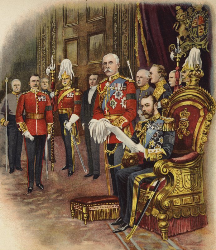 König George V hält seinen ersten Hof, Mai 1910 von Henry Payne