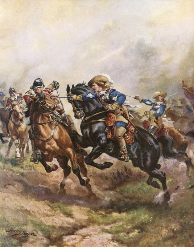 Prinz Ruperts Kavallerieangriff bei Edgehill, 1642 von Henry Payne