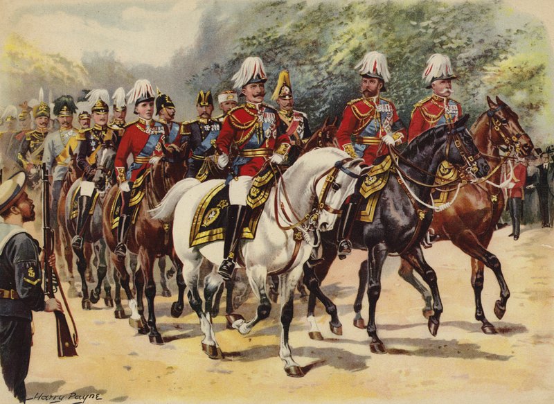 Prozession von neun Königen, Beerdigung von König Edward VII., 20. Mai 1910 von Henry Payne