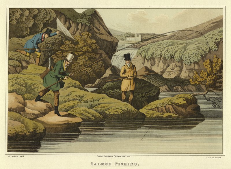 Lachsangeln von Henry Thomas Alken